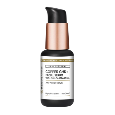 Copper GHK+ Facial Serum with Cycloastragenol by Quicksilver Scientific, 30 Milliliters
