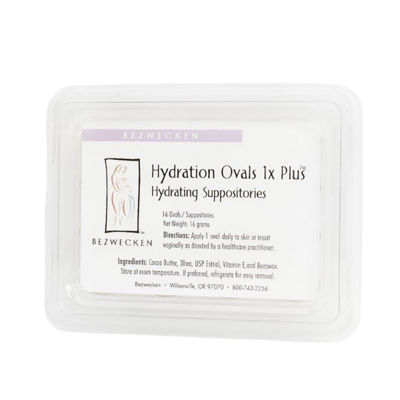 Hydration Ovals 1x Plus by Bezwecken, 16 suppositories