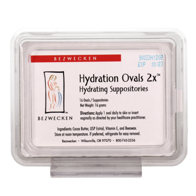 Hydration Ovals 2x by Bezwecken, 16 suppositories