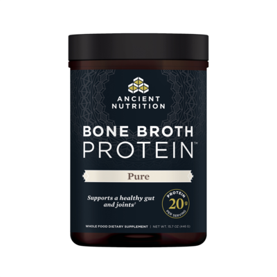 Bone Broth Protein - Pure by Ancient Nutrition, 446 Grams