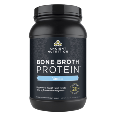 Bone Broth Protein Vanilla 40srv by Ancient Nutrition, 984 Grams
