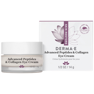 Advanced Peptides & Collagen Eye Cream by DermaE Natural Bodycare, 0.5 Ounces