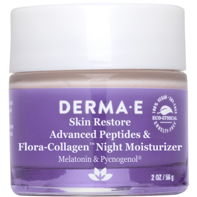 Advanced Peptides & Flora-Collagen Night by DermaE Natural Bodycare, 2 ounces