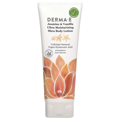 Jasmine & Vanilla Ultra Moisturizing She by DermaE Natural Bodycare, 8 Ounces