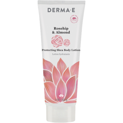 Protecting Shea Body Lotion, Rosehip & A by DermaE Natural Bodycare, 8 Ounces