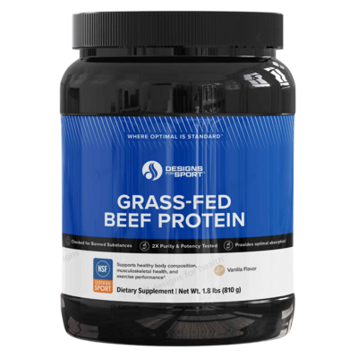 Grass-Fed Beef Protein Powder, Vanilla by Designs For Sport, 810 Grams