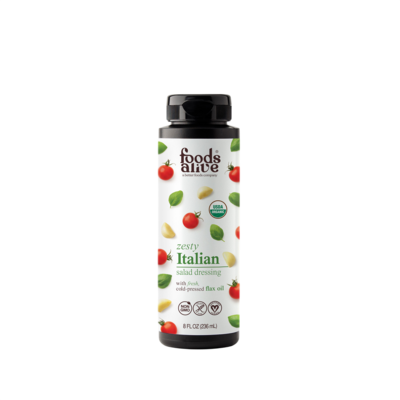 Zesty Italian Salad Dressing Organic by Foods Alive, 236 Milliliters