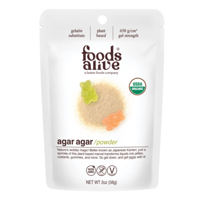 Agar Powder Organic by Foods Alive, 56 Grams
