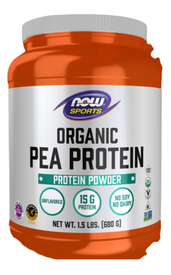 Organic Pea Protein by NOW Sports, 680 Grams