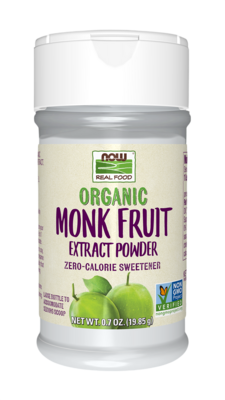Monk Fruit Extract Powder Organic by NOW Foods, 19.85 Grams