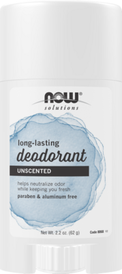 Long-Lasting Deodorant Unscented by NOW/Personal Care, 2.2 Ounces