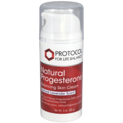 Progesterone Cream w/Lavender by Protocol for Life Balance, 85 Grams