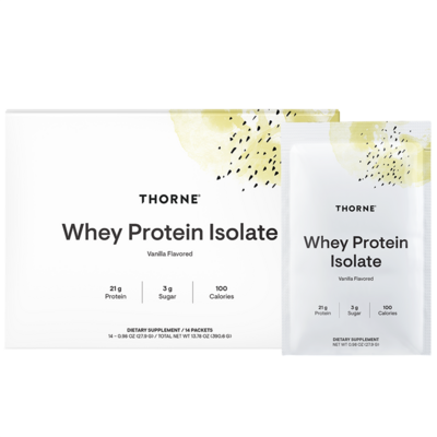 Whey Protein Isolate Vanilla Flavored by Thorne, 14 packets