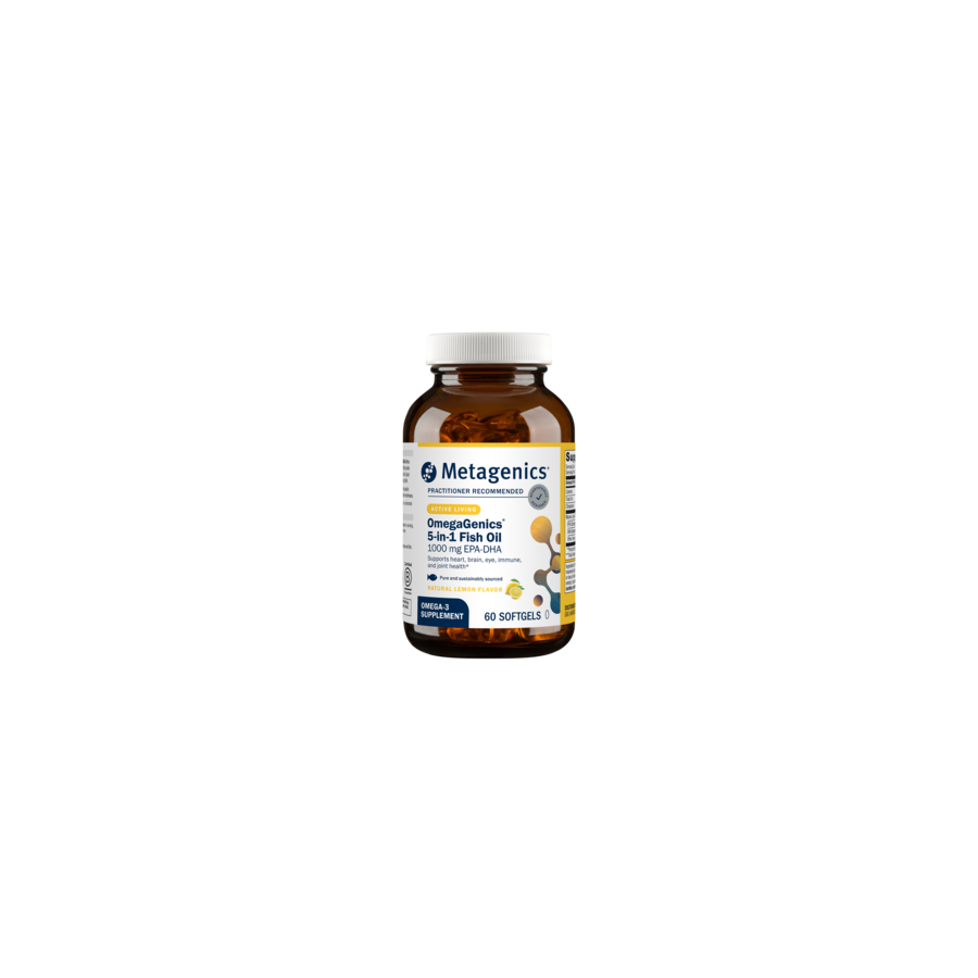 OmegaGenics 5-in-1 Fish Oil 1000 mg EPA-DHA, 60 softgels